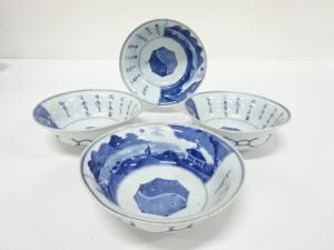 古伊万里　染付　鉢　4客